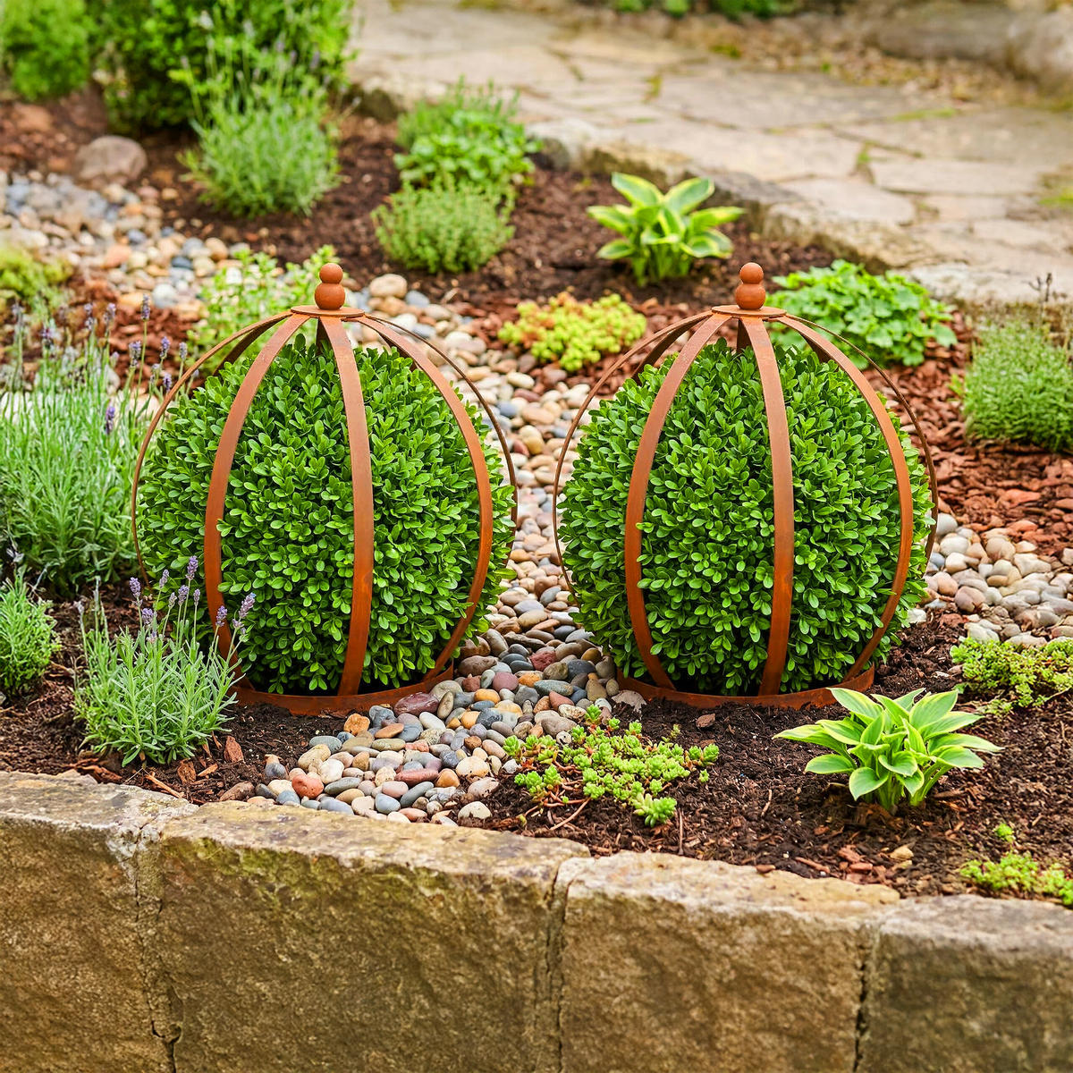 2XSTAUDENHALTER - Braun, Metall (30/35/30cm) - Relaxdays