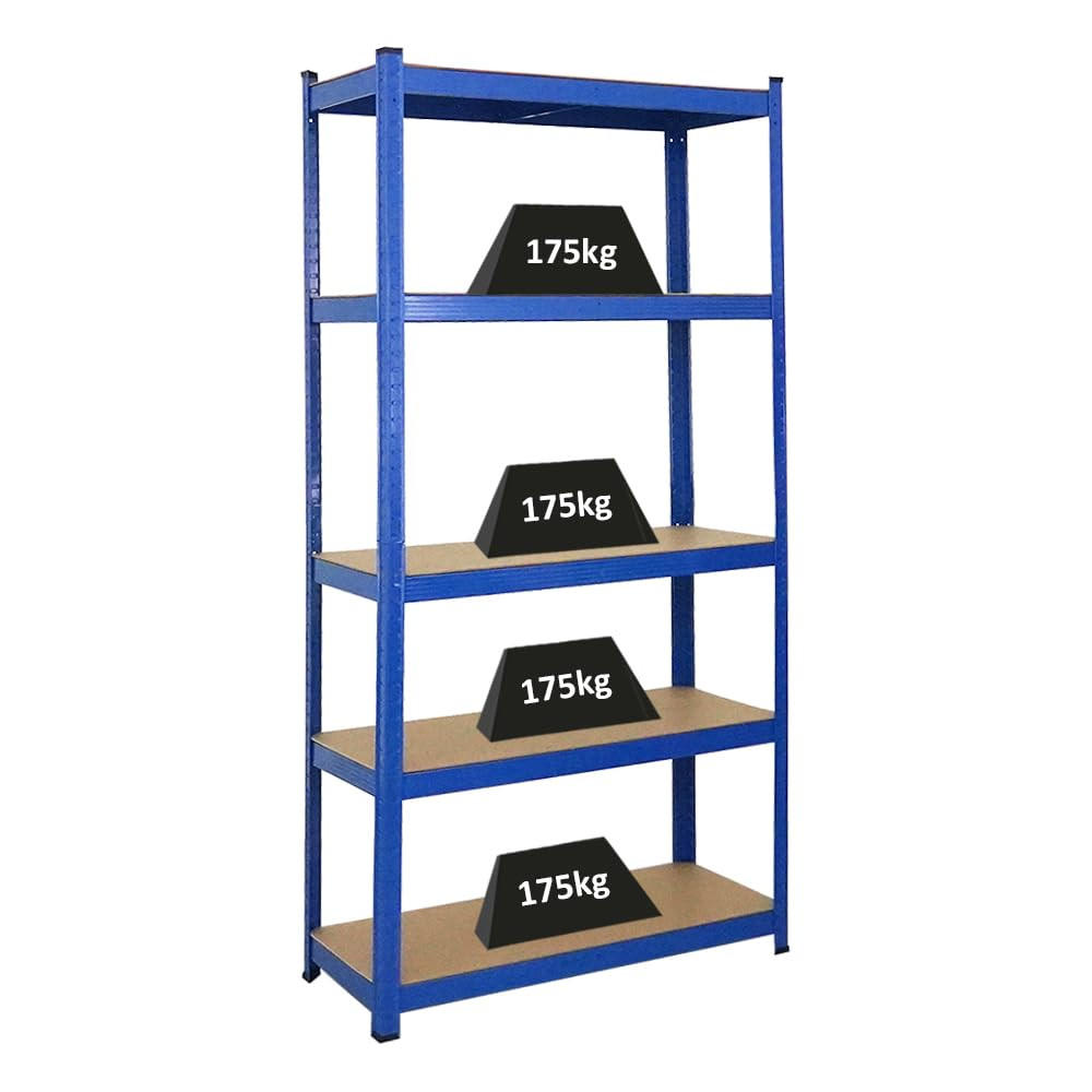 SCHWERLASTREGAL Ragnar 180x90x40 cm Fachlast 175 kg Blau - Blau, Metall (90/180/40cm) - PROREGAL