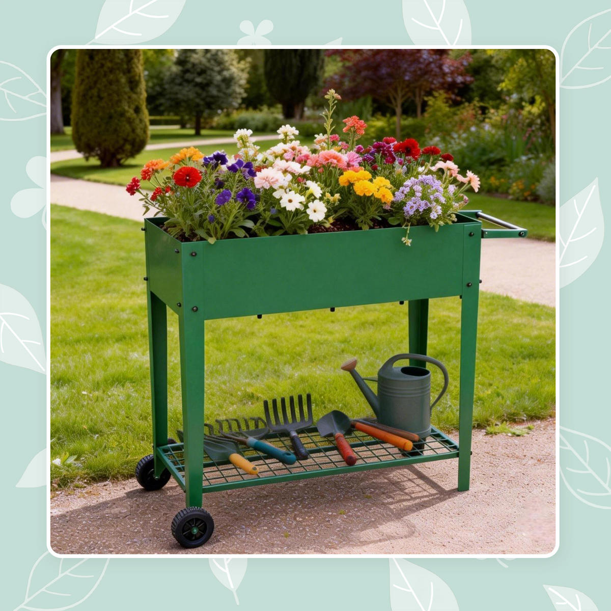 HOCHBEET - Grün, Kunststoff/Metall (85/80/50cm) - Relaxdays