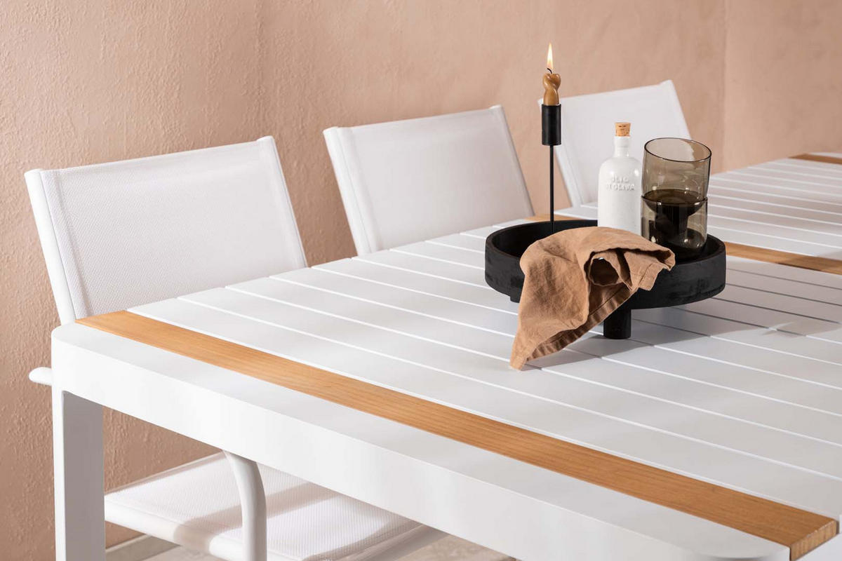 GARTENSET weiß - Weiß, Holzwerkstoff - ebuy24