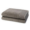 DUSCHTUCH Vienna Style Supersoft 2er-Set - Grau, Textil (50/100cm) - Vossen