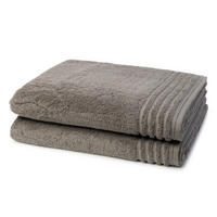 DUSCHTUCH Vienna Style Supersoft 2er-Set - Grau, Textil (50/100cm) - Vossen