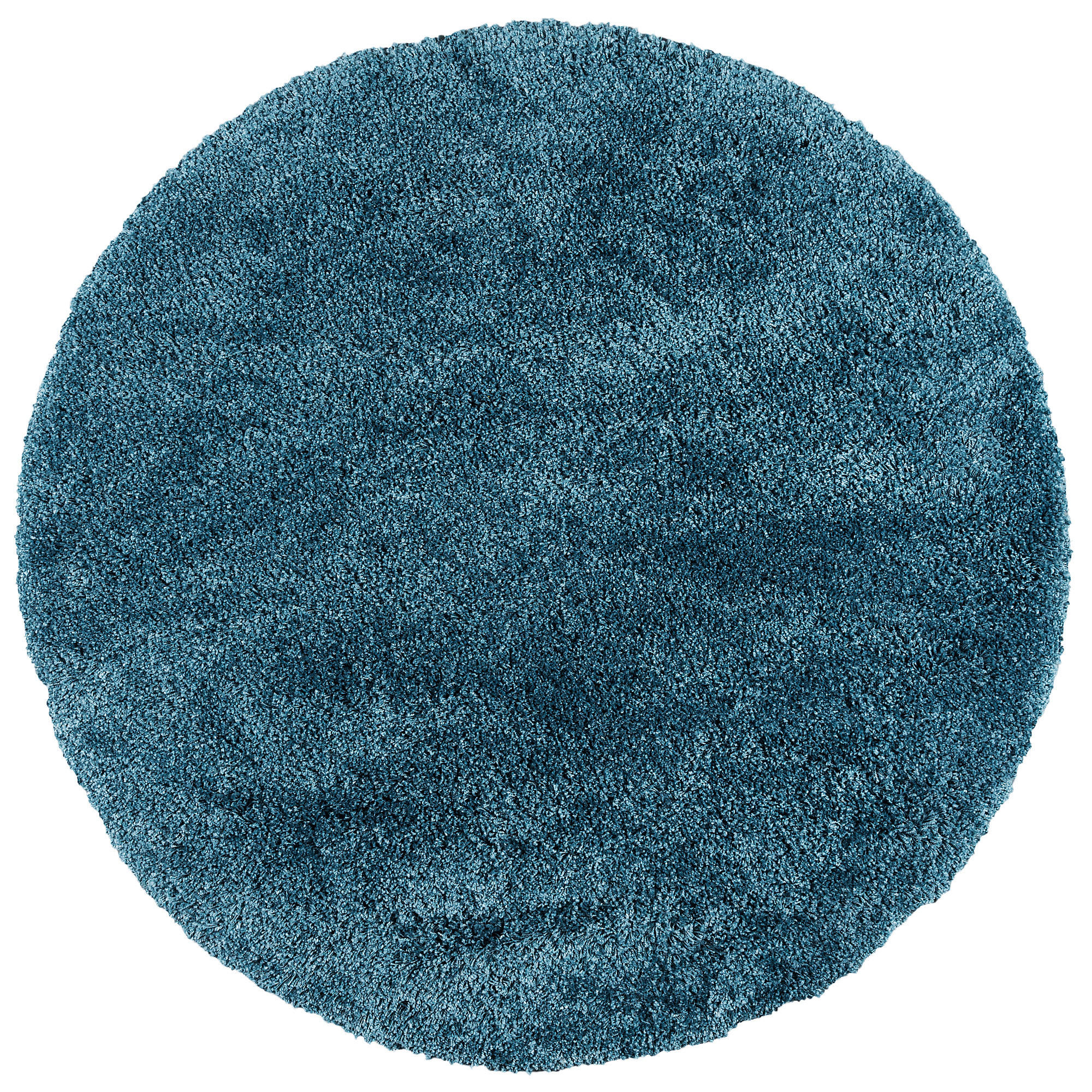 HOCHFLOR LANGFLOR SHAGGY TEPPICH LUXURY RUND - Blau, Textil (120/120cm) - Pergamon