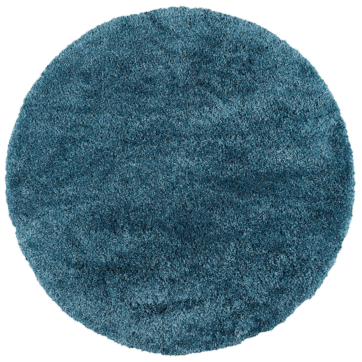 HOCHFLOR LANGFLOR SHAGGY TEPPICH LUXURY RUND - Blau, Textil (120/120cm) - Pergamon