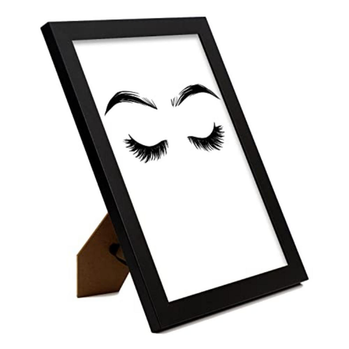 POSTER Set mit 4 Coco TypografieStil A4 Schwarzer Rahmen - Schwarz, Papier (29.7/3cm) - Nacnic