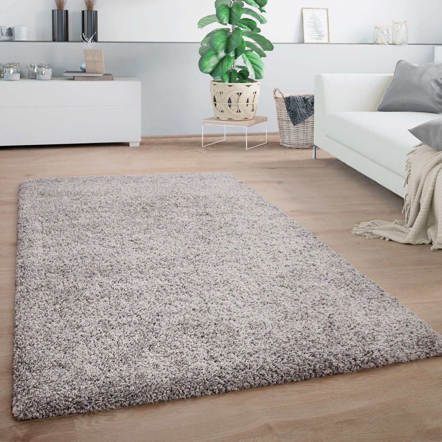 HOCHFLORTEPPICH 120/160 cm Arezzo 680 - Grau, Textil (120/160cm) - Paco Home
