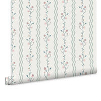 VLIESTAPETE STREIFEN BLAU LANDHAUSSTIL 52/1000 CM - Pastellblau/Pastellgrün, Papier/Kunststoff (52/1cm) - LAURA ASHLEY