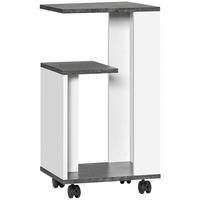 BEISTELLTISCH, Spanplatte, Grau/Weiß, 35 x 29,5 x 65,5 cm - Weiß/Grau, Metall (29.5/65.5/35cm) - HOMCOM