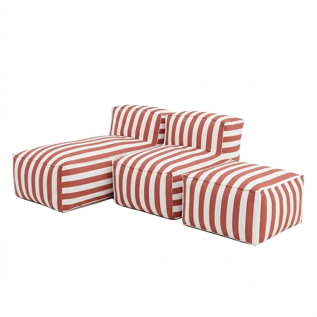 GARTENLOUNGE-SET SOFT SET 2 Orange - Orange, Textil - Muffo