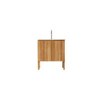 BADEZIMMERMÖBEL Jill Natur aus Teak - Naturfarben, Holz (82/90/47cm) - Tikamoon