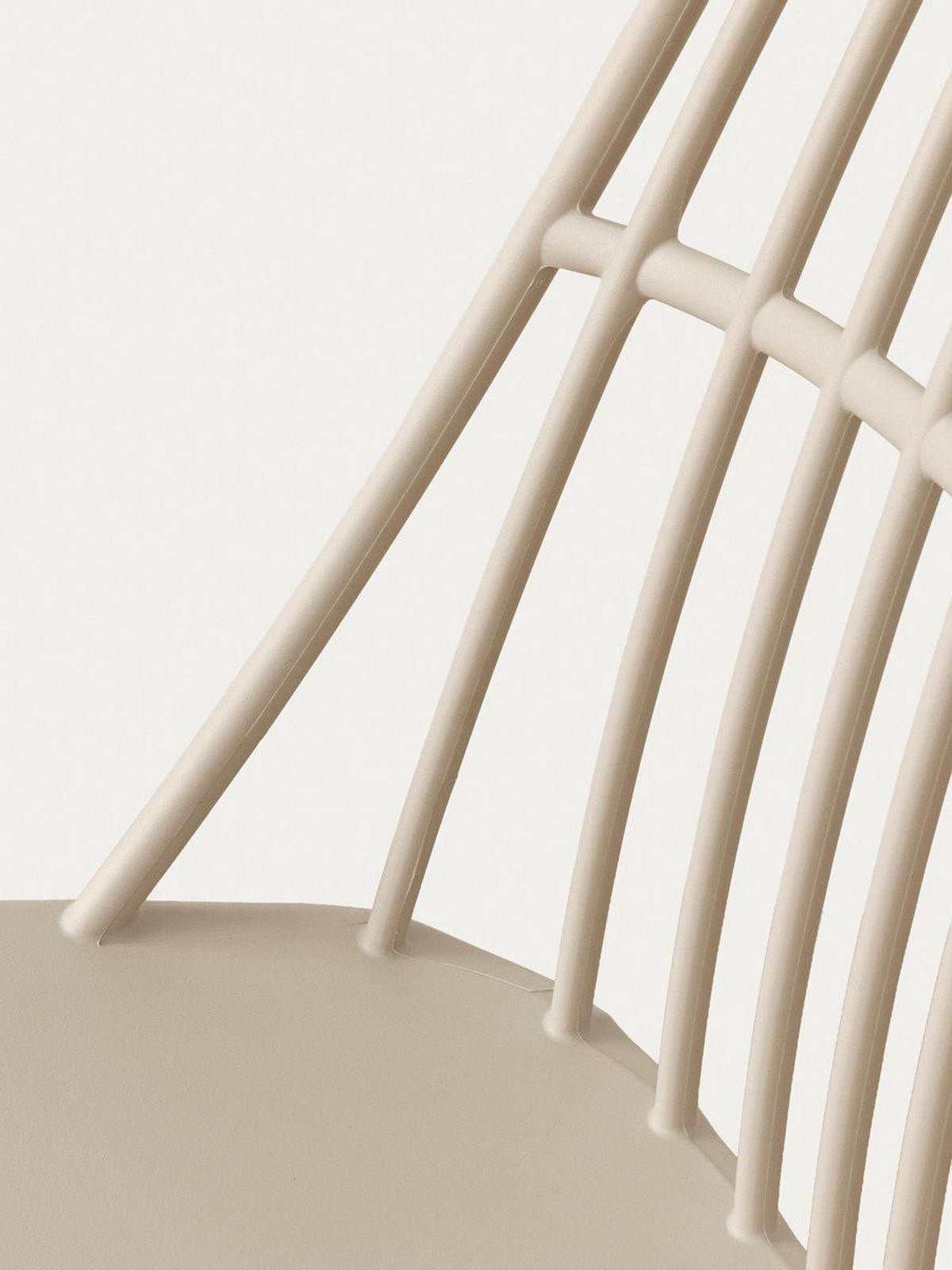 STUHL Taos Beige 45.5 cm x 82 cm - Beige, Kunststoff (45/82/55cm) - Kenay Home