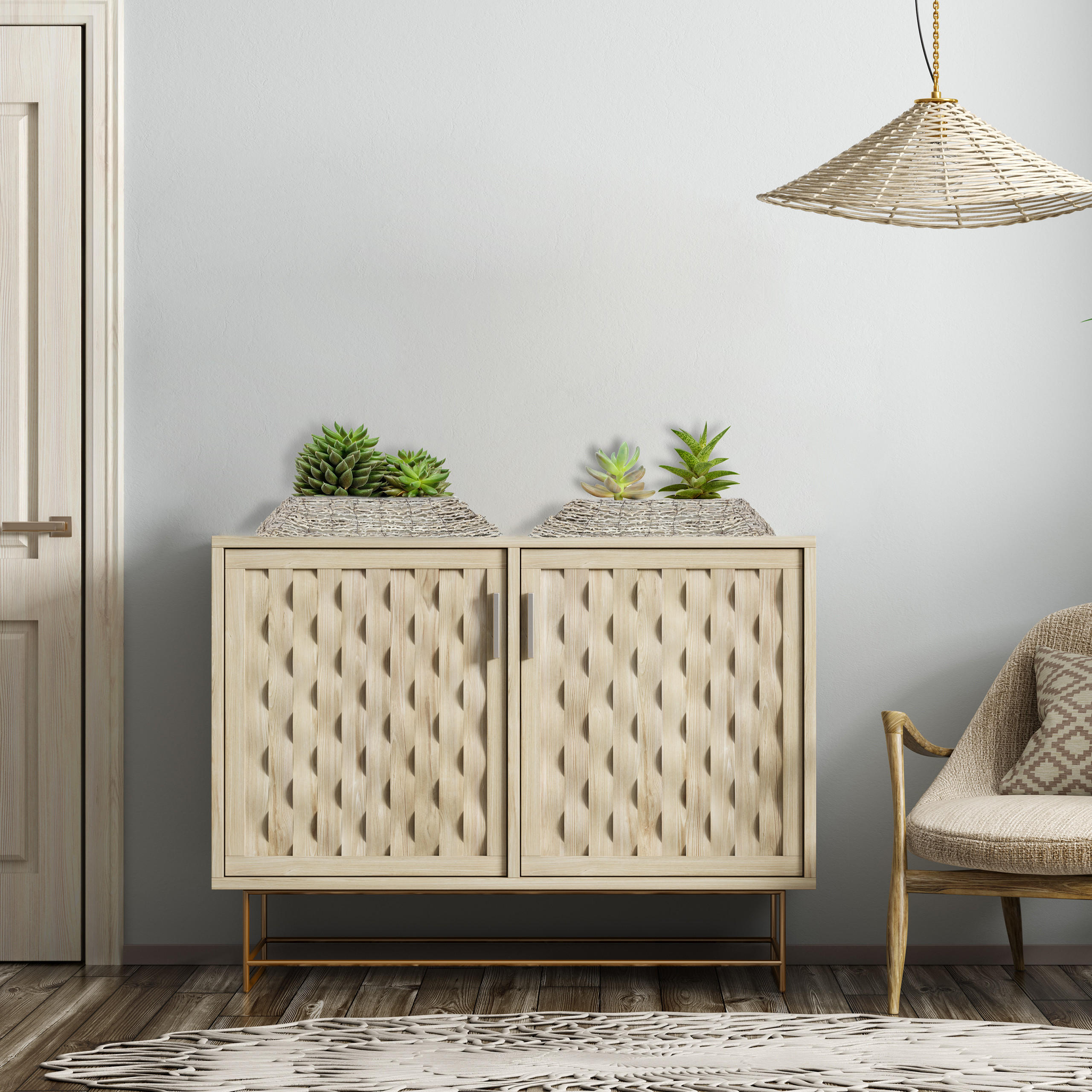 2xBLUMENTOPF - Weiß, Kunststoff/Textil (55/10/25cm) - Relaxdays