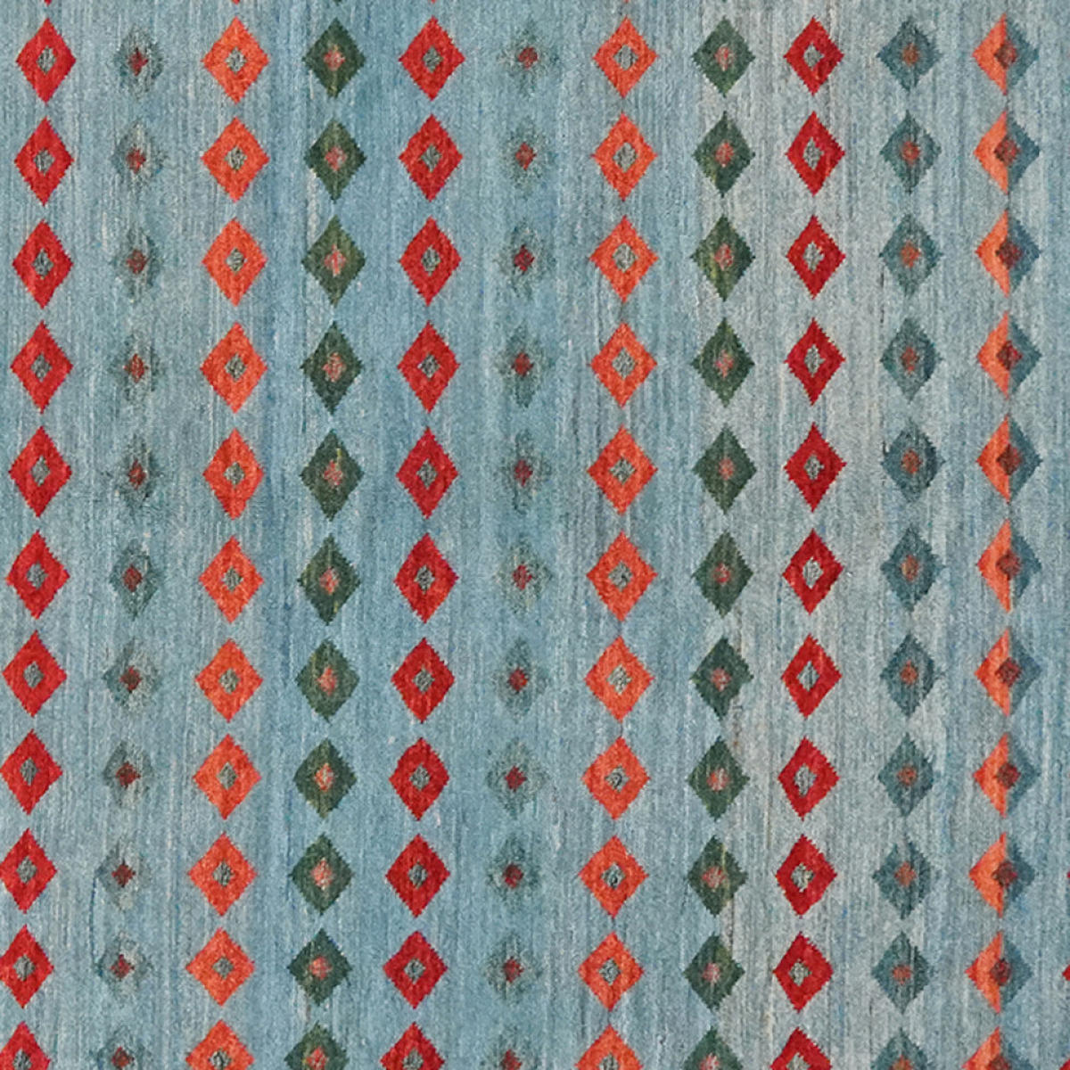 TEPPICH Rizbaf Blau 188/151 cm Schurwolle - Blau, Textil (151/188cm) - Looma