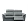 SOFA JONES 2-Sitzer mit 2 Relaxfunktionen, blaugrau - Blaugrau/Schwarz, Holz/Kunststoff (166/102/99cm) - Courtois Laville
