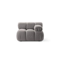 MODUL rechts Bellis aus Boucle hellgrau - Hellgrau, Textil (94/70/94cm) - Micadoni