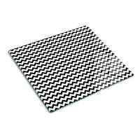GLASPLATTE 60x52 cm Zickzack - Schwarz, Glas (60/0.4/52cm) - TULUP