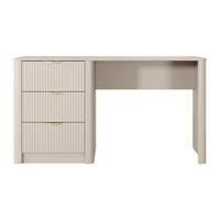 SCHREIBTISCH - 140.4 cm x 55.1 cm - Holz, Platte - Beige, Goldfarben ELONARIA - Beige/Goldfarben, Holz (55.1/140.4/76.4cm) - Vente-Unique
