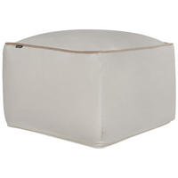 POUF Samtstoff Hellbeige Dareyn - Beige, Textil (50/30/50cm) - Beliani