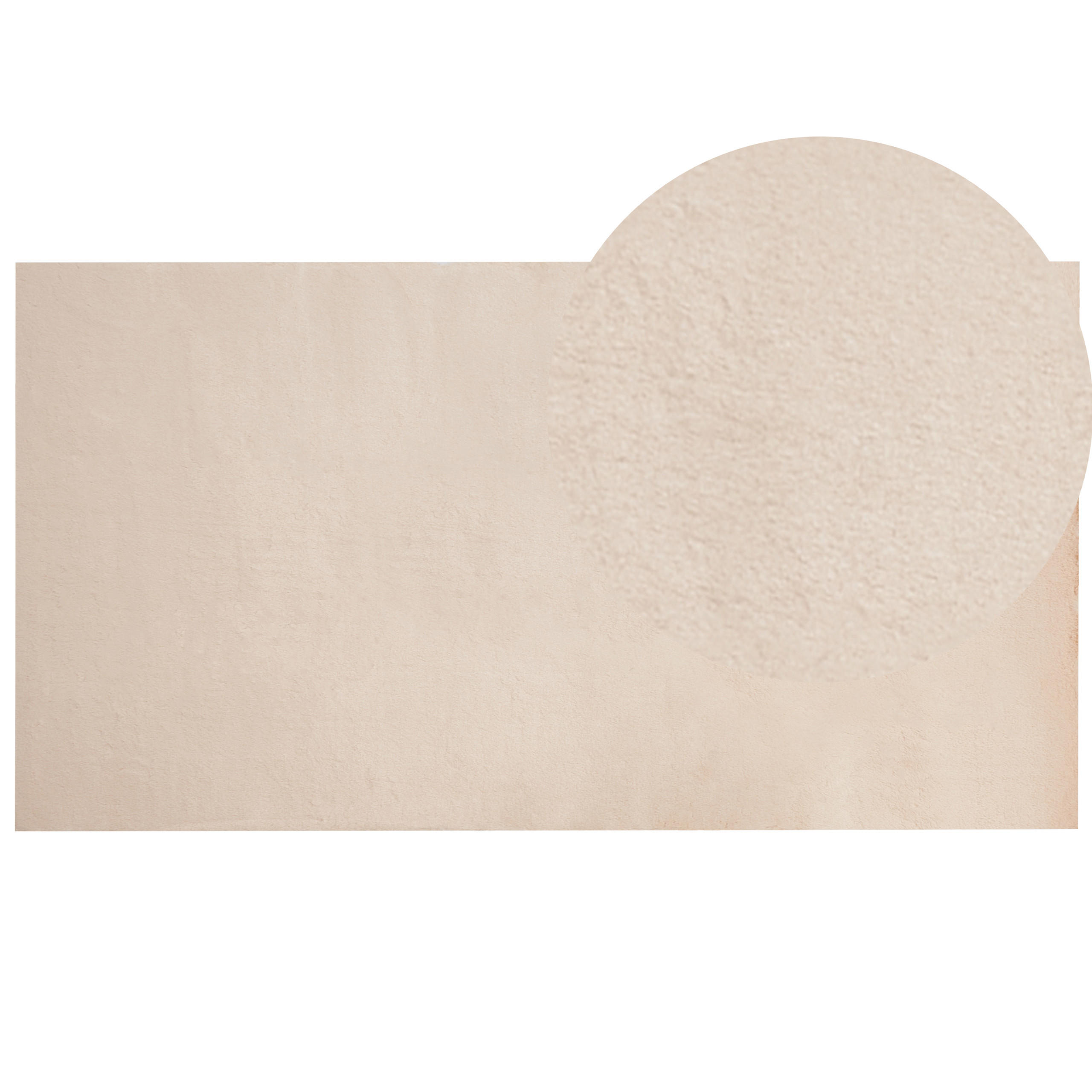 SHAGGY-KUNSTFELLTEPPICH Mirpur 150/80 cm - Beige, Kunststoff (80/150cm) - Beliani