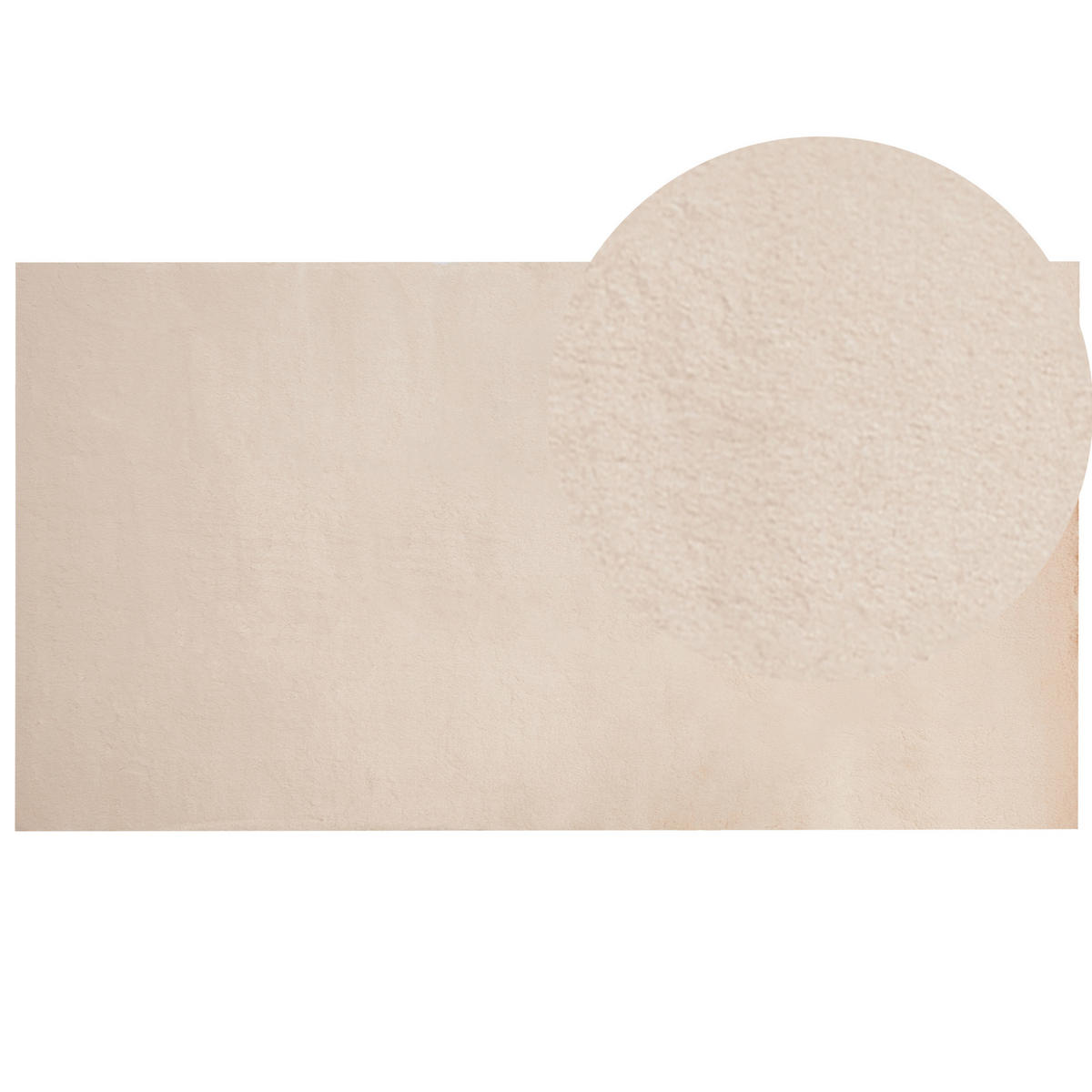 SHAGGY-KUNSTFELLTEPPICH Mirpur 150/80 cm - Beige, Kunststoff (80/150cm) - Beliani
