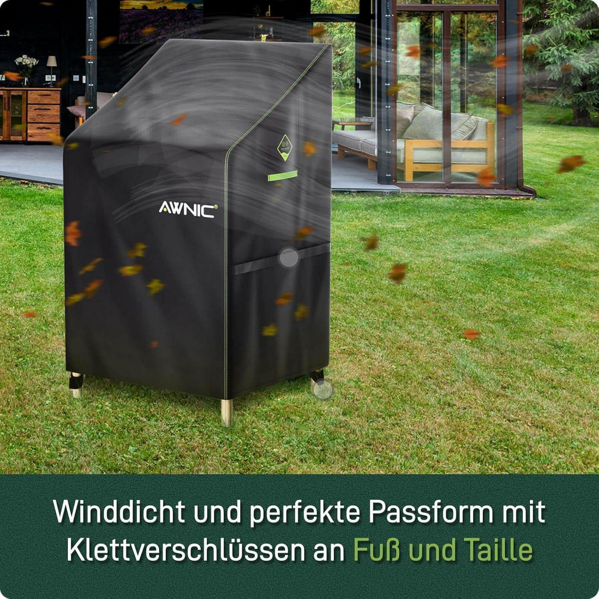 GARTENSTUHL Schutzhülle 2er-Set 65x75x85/120cm Oxford Polyester Wasserdicht - Schwarz, Textil (65/120/75cm)