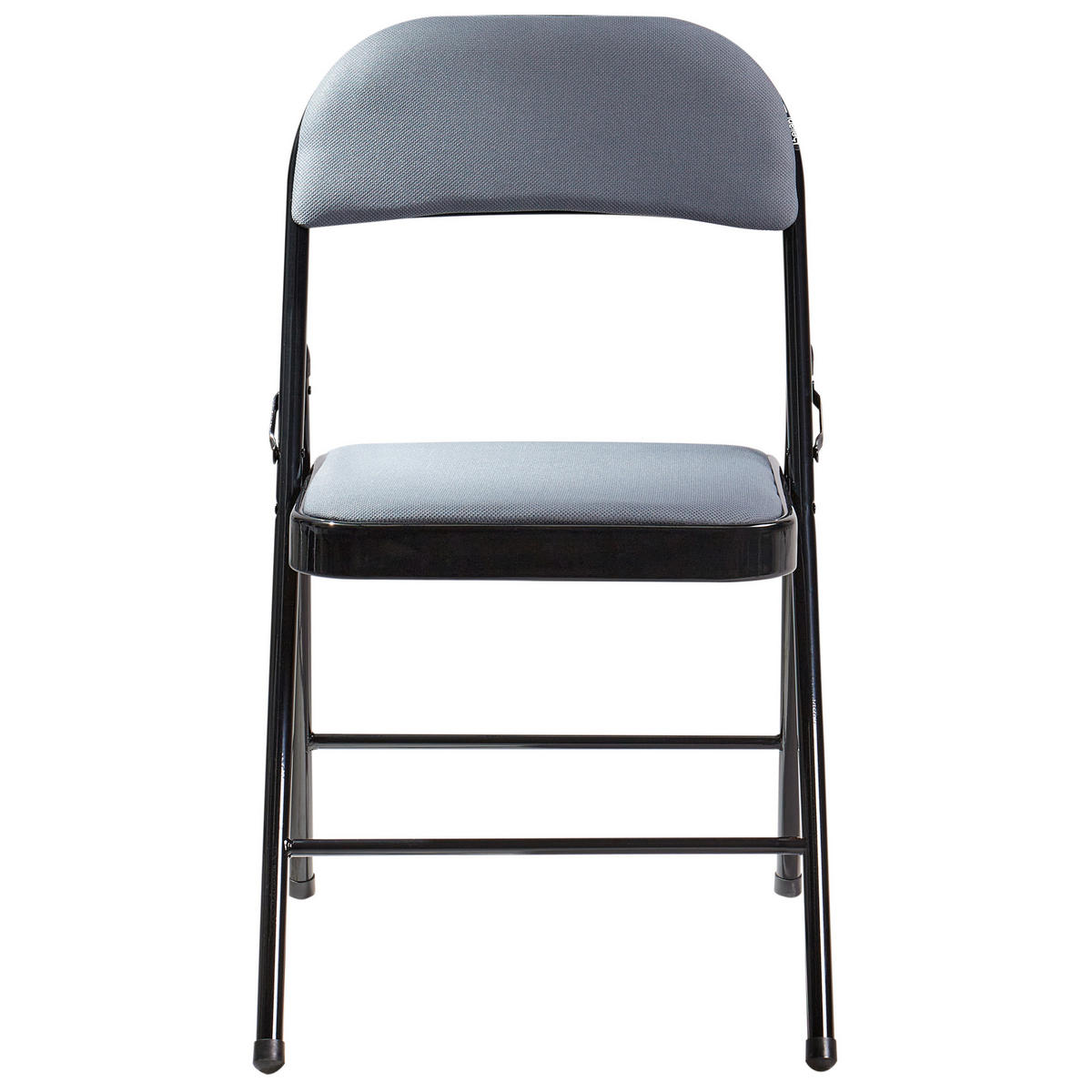 KLAPPSTUHL 4er-Set Metall Dunkelgrau/Schwarz Sparks - Dunkelgrau, Metall (45/77/47cm) - Beliani