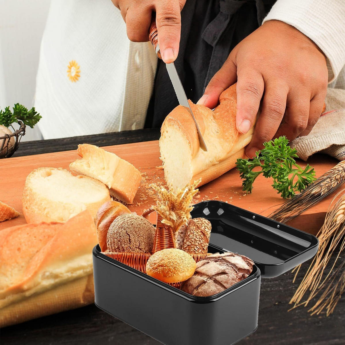 BROTKASTEN 30.3/18.2/15.2 cm Grau - Grau, Metall (18.2/15.2/30.3cm) - Authentics