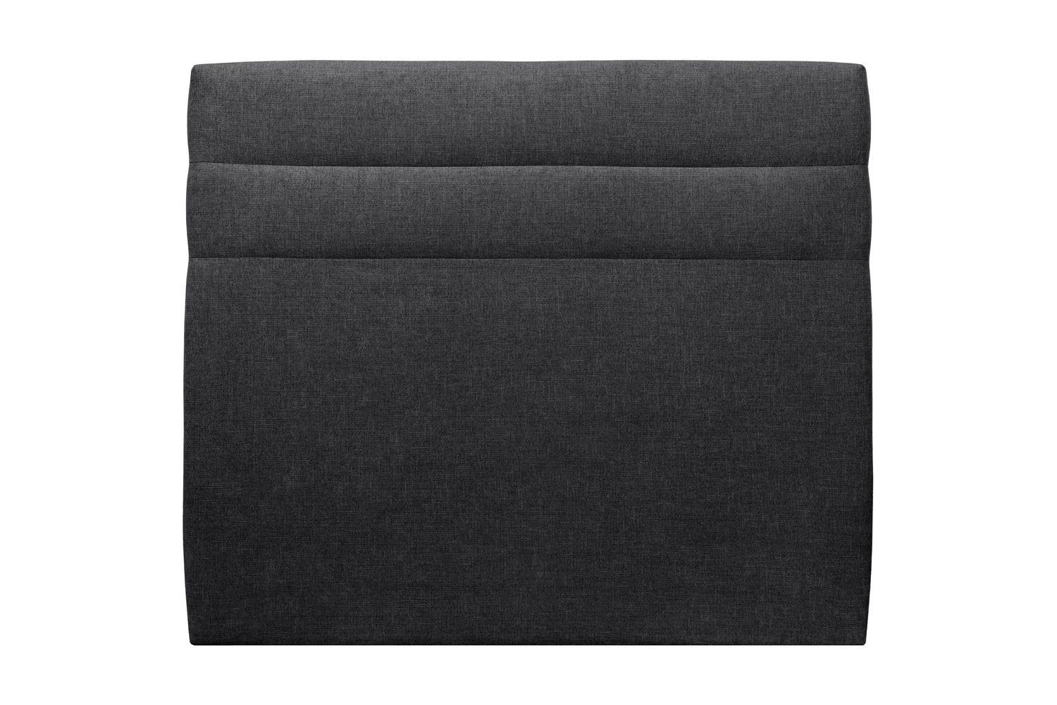 KOPFTEIL Modell Linien – Schwarzer Stoff 150 cm - Beige/Schwarz, Holz (150/120/10cm) - Sommeil de Plomb