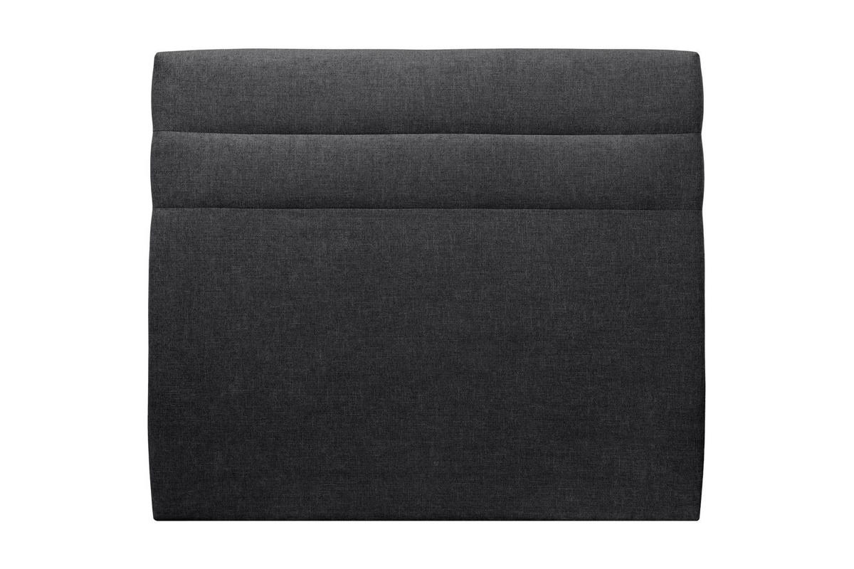 KOPFTEIL Modell Linien – Schwarzer Stoff 140 cm - Beige/Schwarz, Holz (140/120/10cm) - Sommeil de Plomb