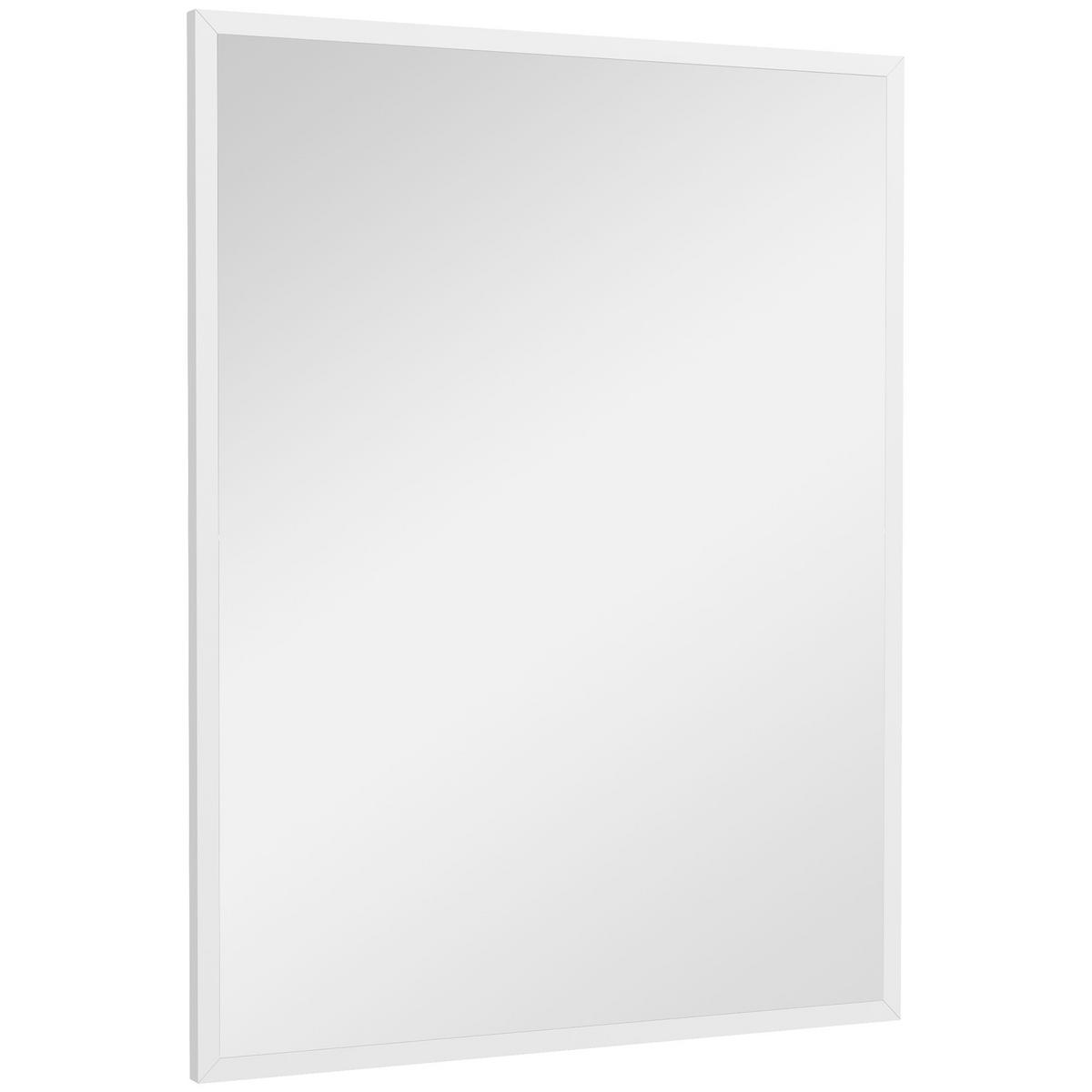 WANDSPIEGEL DE-14358 rechteckig mit weißem Rahmen Weiß - Weiß, Glas (70/90/2cm) - ComfortXL