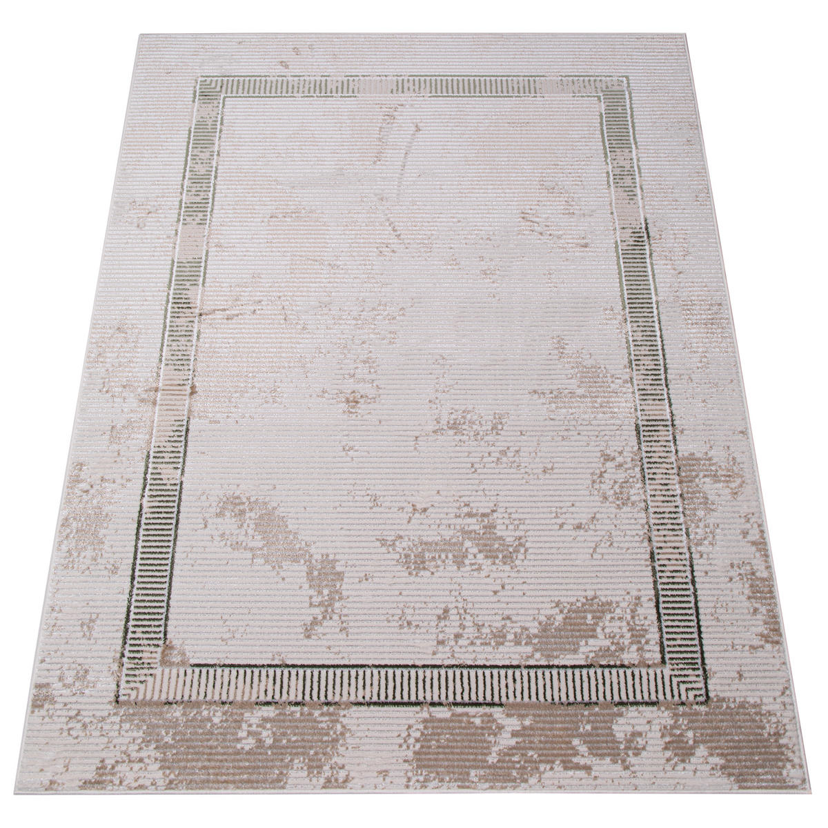 TEPPICH CRYSTAL Grau Grün 80/150 cm - Grau/Grün, Textil (80/150cm) - Tapiso