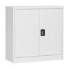 AKTENSCHRANK Molise - Hellgrau, Metall (90/90/40cm) - [en.casa]