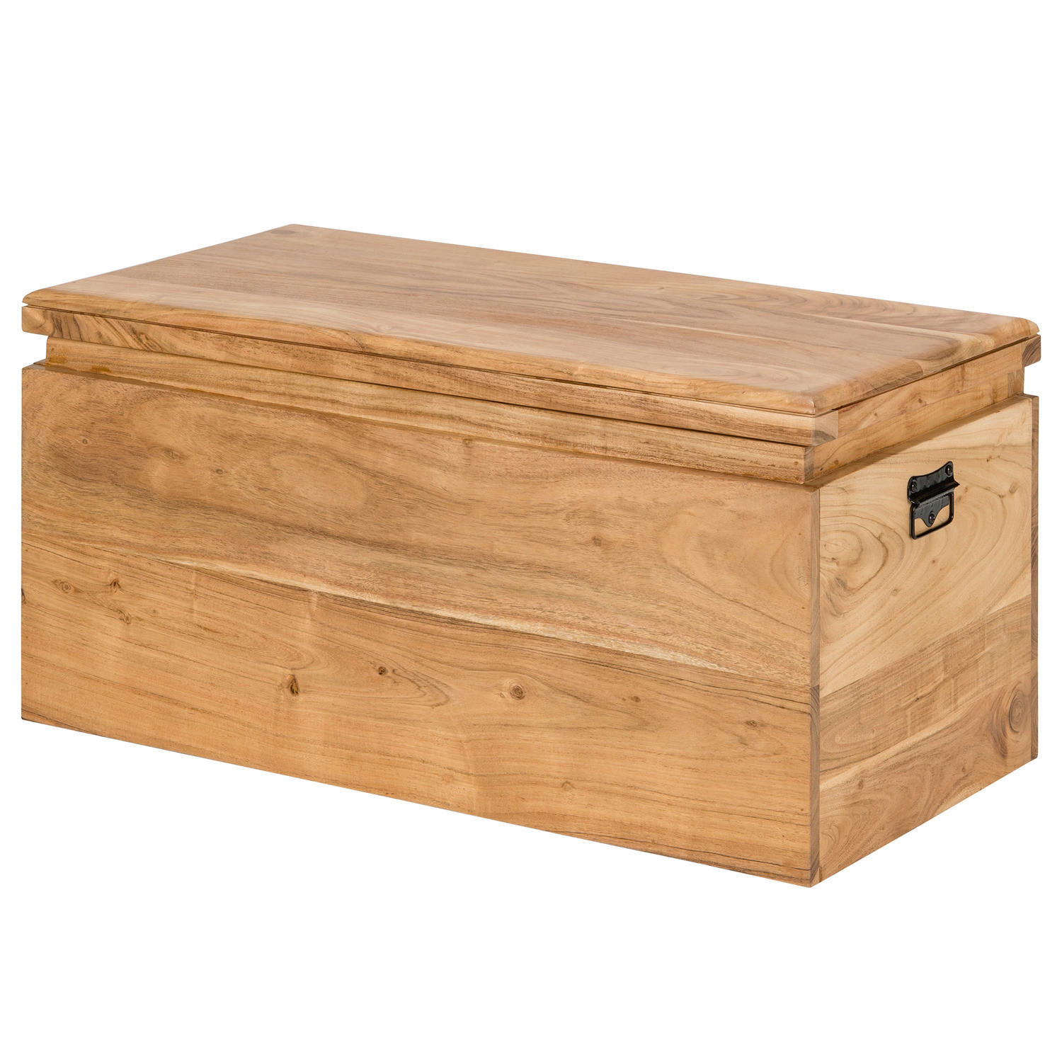MASSIVER TRUHENTISCH - Akazie Hell - Hellbraun/Akaziefarben, Holz (40/80/40cm) - home24