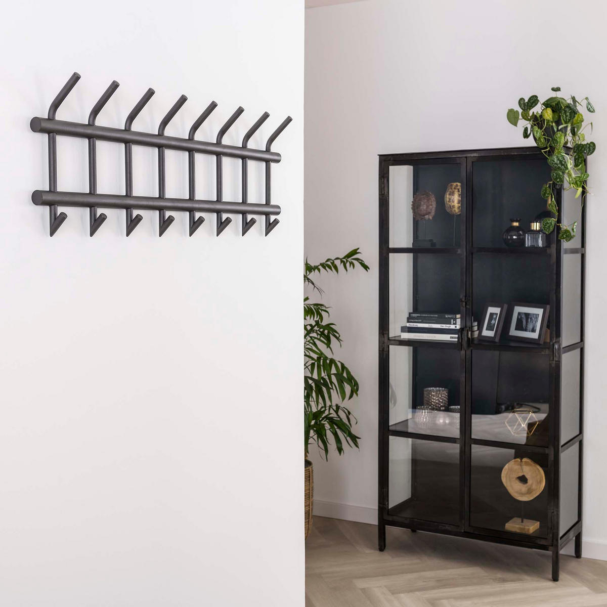 WANDGARDEROBE Lilly Grau 90/10/34 cm - Grau, Metall (10/34/90cm) - Hoyz Collection