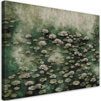 WANDBILD lotusblumen auf einem see - Grün, Textil (60/40cm) - Feeby
