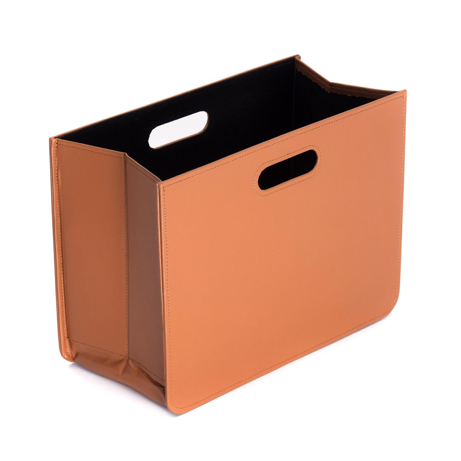 ZEITUNGSKORB Business Kunstleder, faltbar cognacfarben - Braun, Textil (19/30/40cm) - CREEDWOOD