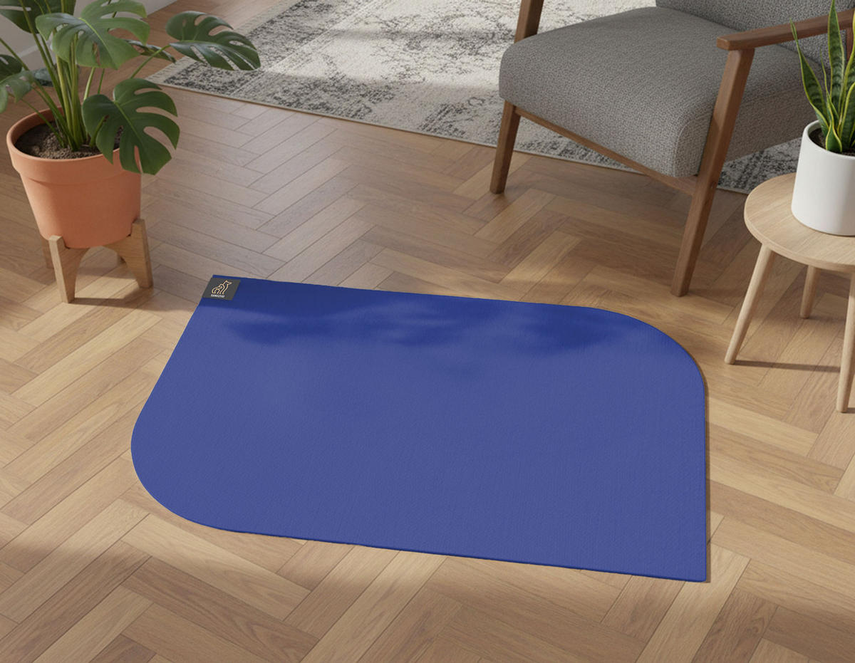 NAPFUNTERLAGE, Öko-Tex, Blattform Blau 40 x 60 cm - Blau, Textil (60/40cm) - SANOZOO