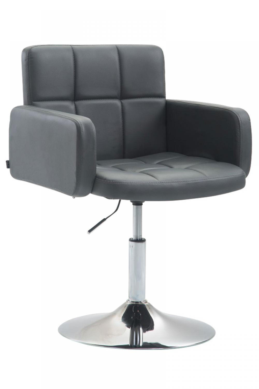 SESSEL Lederlook grau - Grau, Textil/Metall (58/80/48cm) - CLP