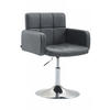 SESSEL Lederlook grau - Grau, Textil/Metall (58/80/48cm) - CLP