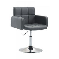 SESSEL Lederlook grau - Grau, Textil/Metall (58/80/48cm) - CLP