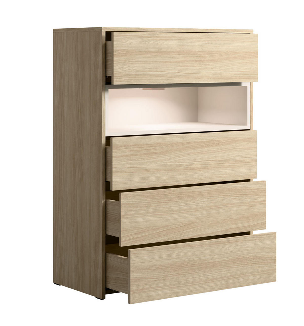 SCHUBLADENKOMMODE Villa Eiche Barista / Wüstensand 80 / 42 / 111cm - Eichefarben/Braun, Holz/Holzwerkstoff (80/111/42cm) - Feldmann-Wohnen