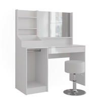 SCHMINKTISCH Sherry Weiß/Weiß Hochglanz 119.8 cm 4 Teile - Weiß Hochglanz, Holzwerkstoff (119.8/76/50.1cm) - Vicco