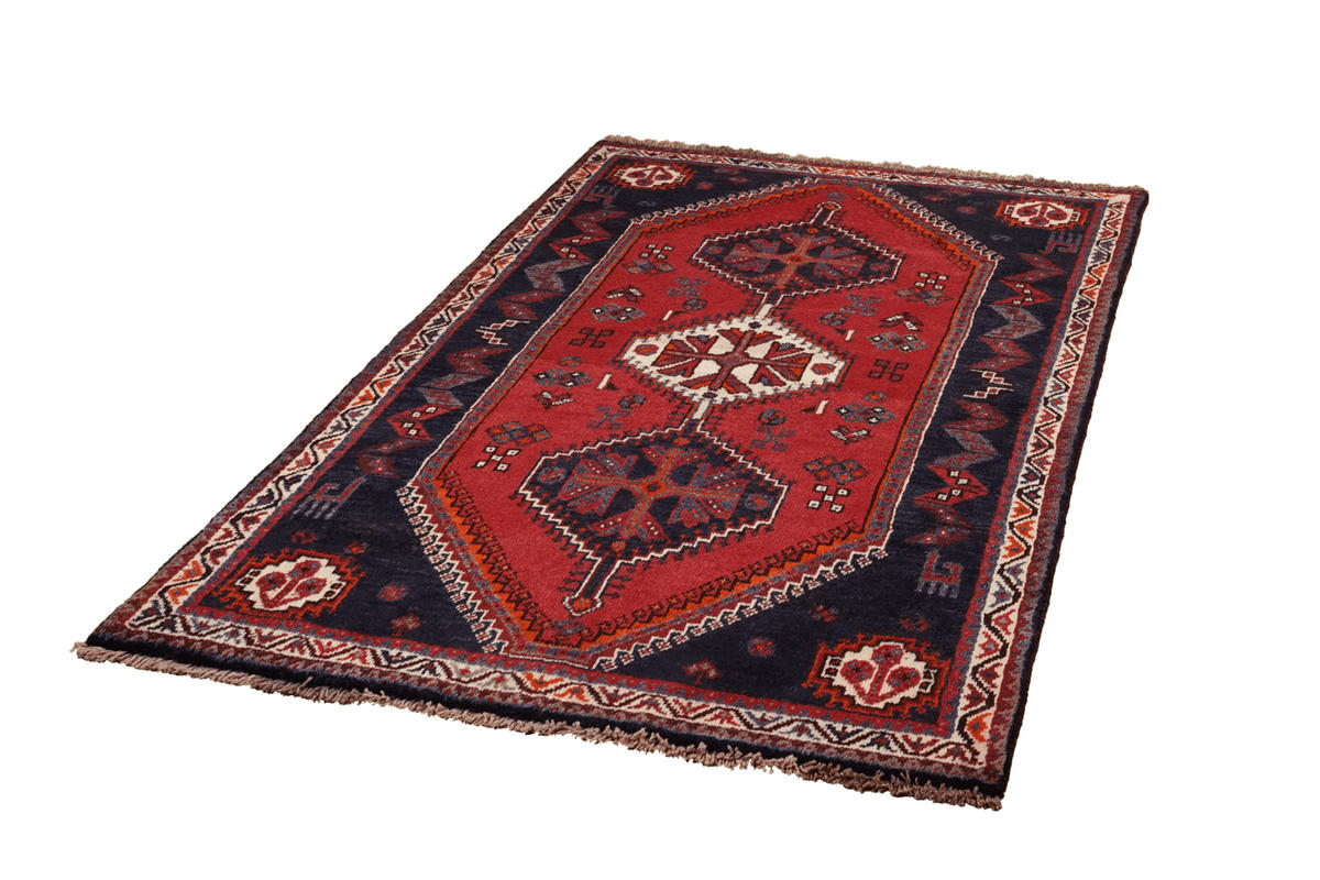 ORIENTTEPPICH handgeknüpft Gashgai Rot 155/108 cm Schurwolle - Rot, Textil (108/155cm) - Looma