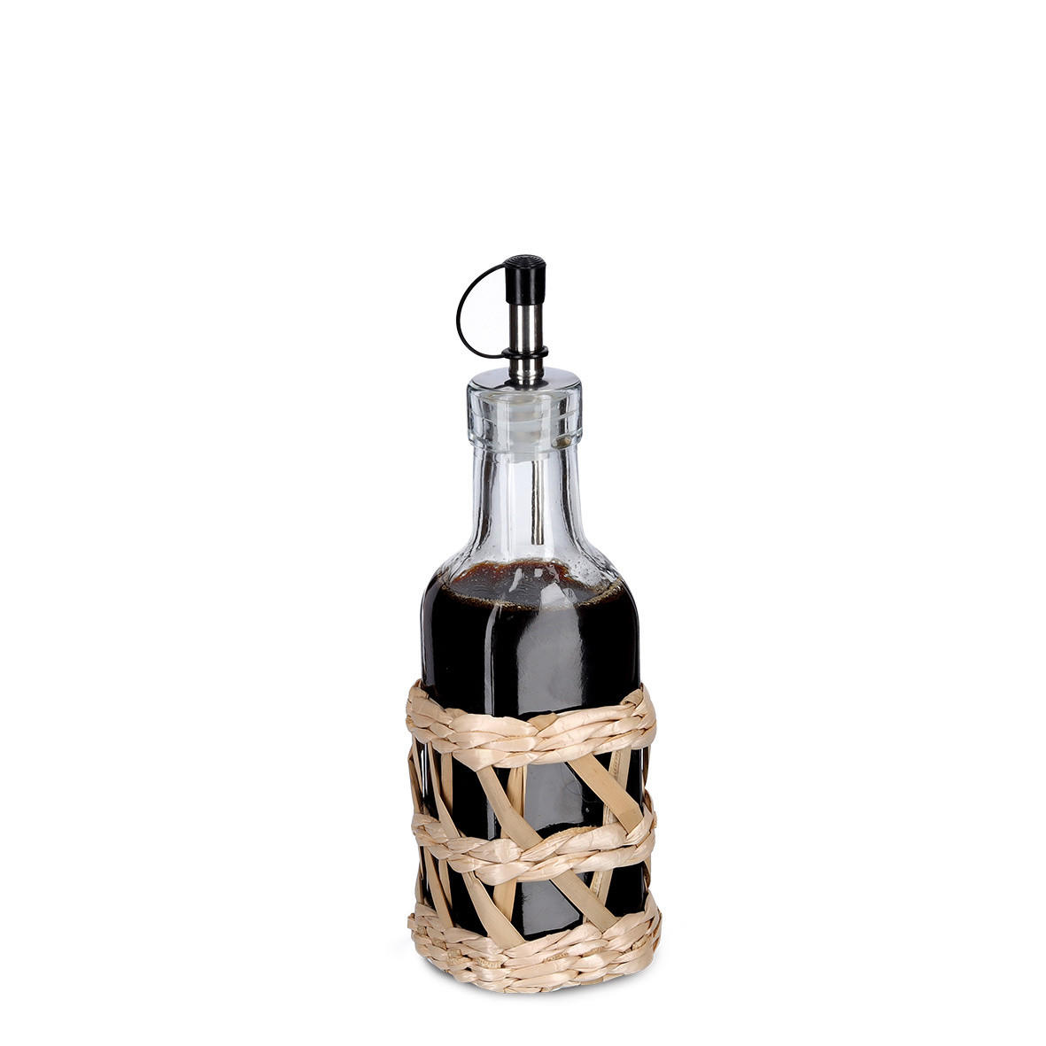 ESSIG- und Olivenölspender Boho 150 ml 6,2/6,2/19,5 cm - Transparent, Glas (6.2/19.5/6.2cm) - ZELLER