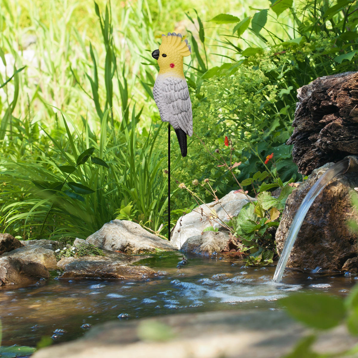 PAPAGEI-DEKO - Multicolor, Kunststoff (8cm) - Relaxdays