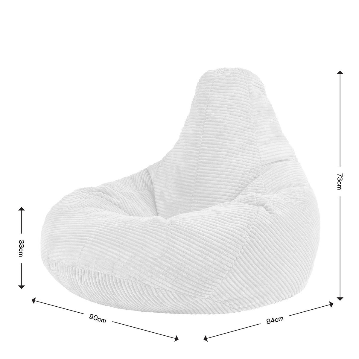 SITZSACK Sessel aus Cord 2-tlg. - Blau, Kunststoff (90/73/84cm) - icon