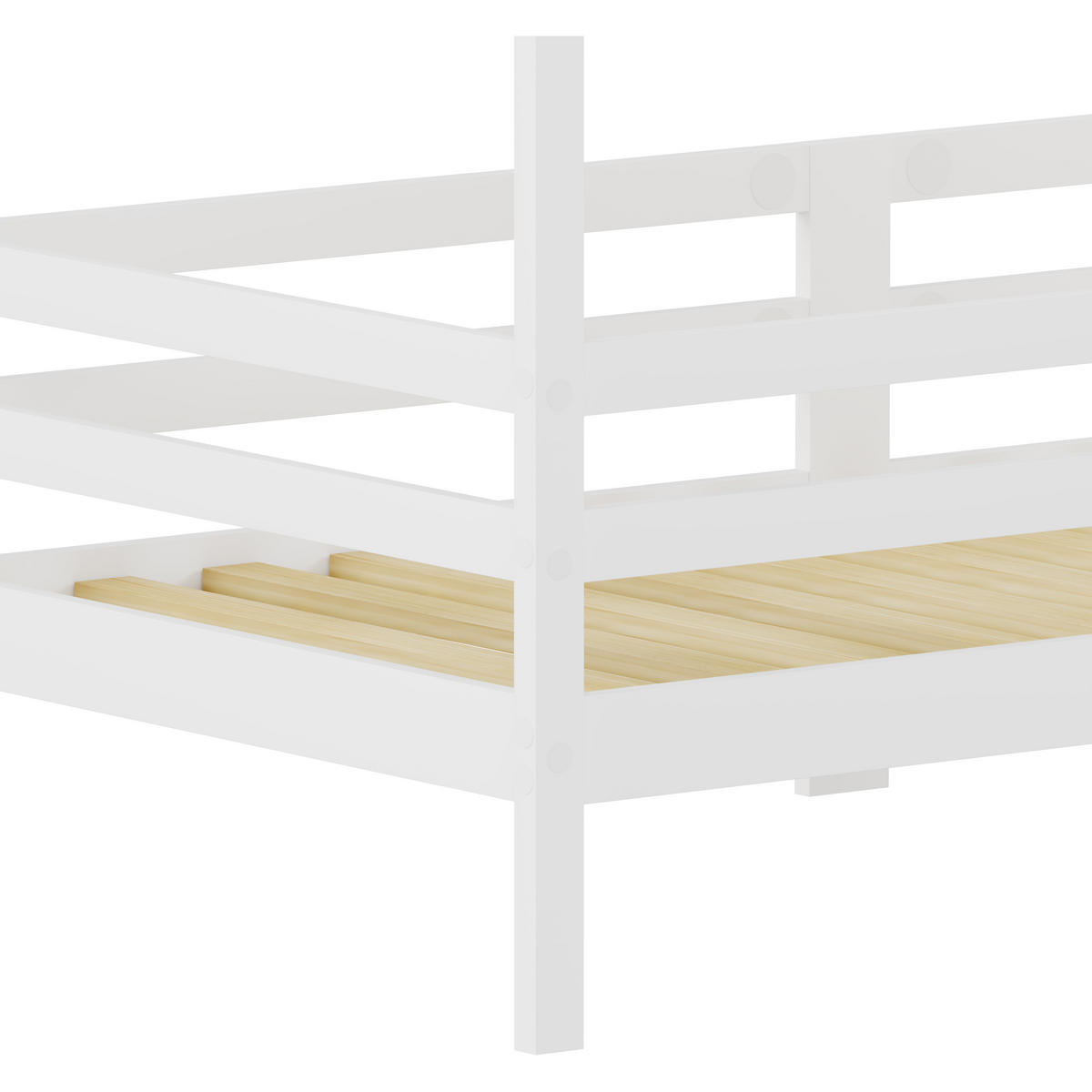 KINDERBETT 90/200 cm Weiß - Weiß, Holz