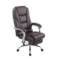 BÜROSTUHL Pacira, Kunstleder Braun - Braun, Textil/Metall (68/127/64cm) - TPFLiving