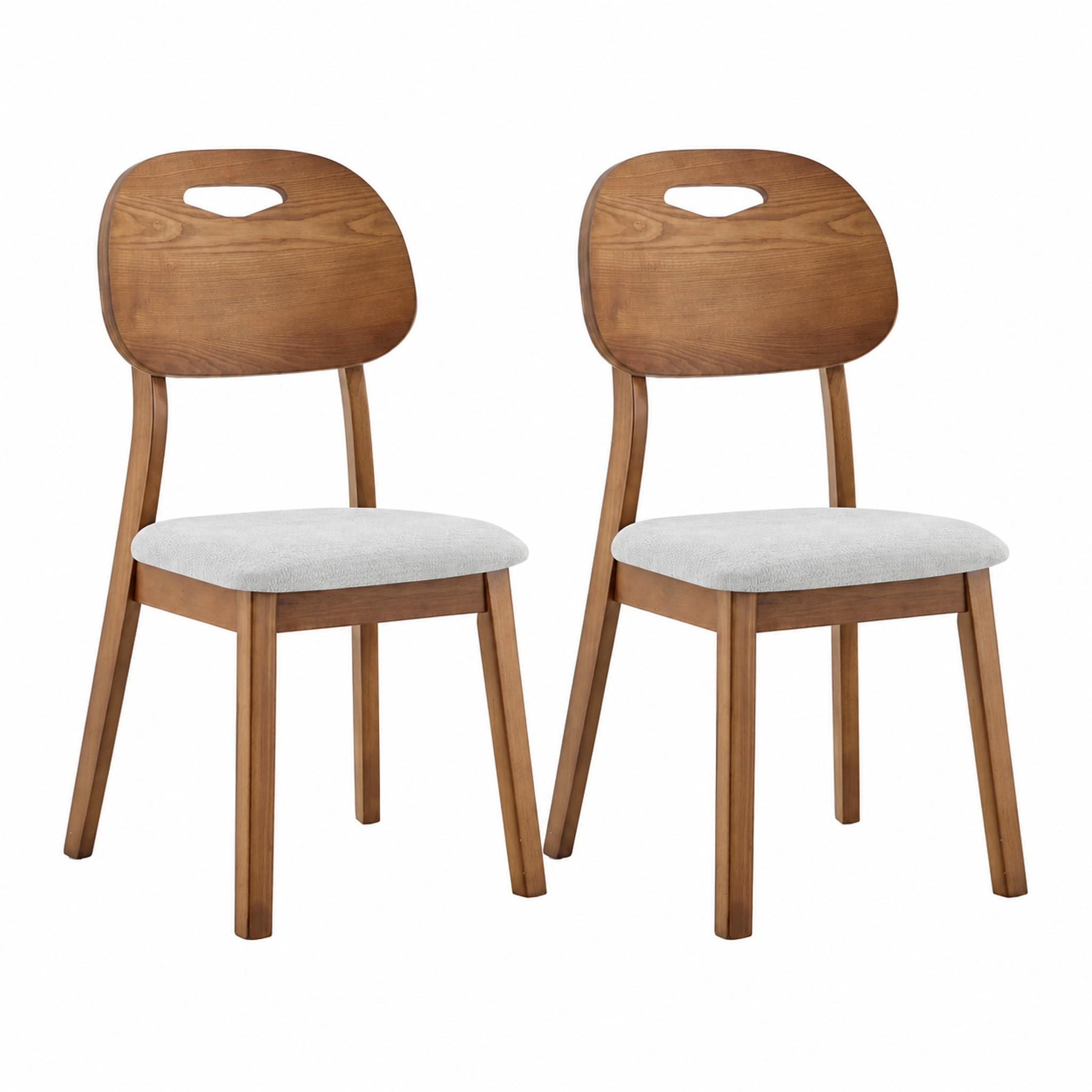 ESSZIMMERSTUHL 2er-Set mit Tragegriff Grau - Grau, Holz (44/88/50cm) - Meubliv