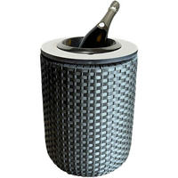 BEISTELLTISCH MIT EDELSTAHL-KÜHLER London Anthrazit/Champagner 50 cm - Champagner/Anthrazit, Kunststoff (34/34/50cm) - COOTAB Cooler Table